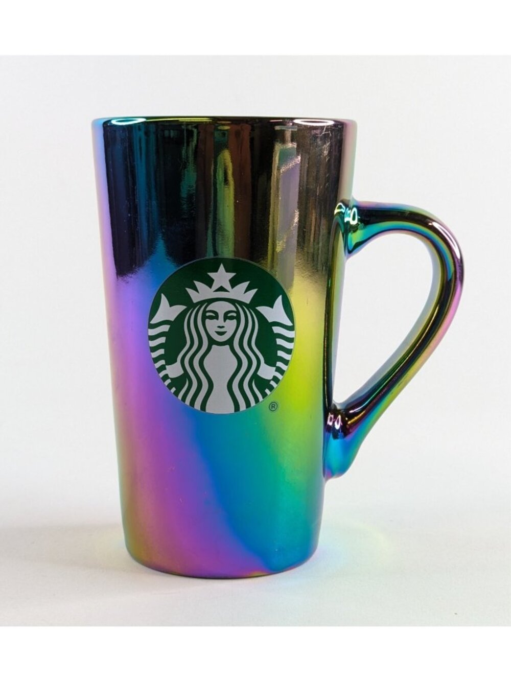 Starbucks Ceramic Mug 16oz Iridescent 2022 Oil Slick Holographic Siren